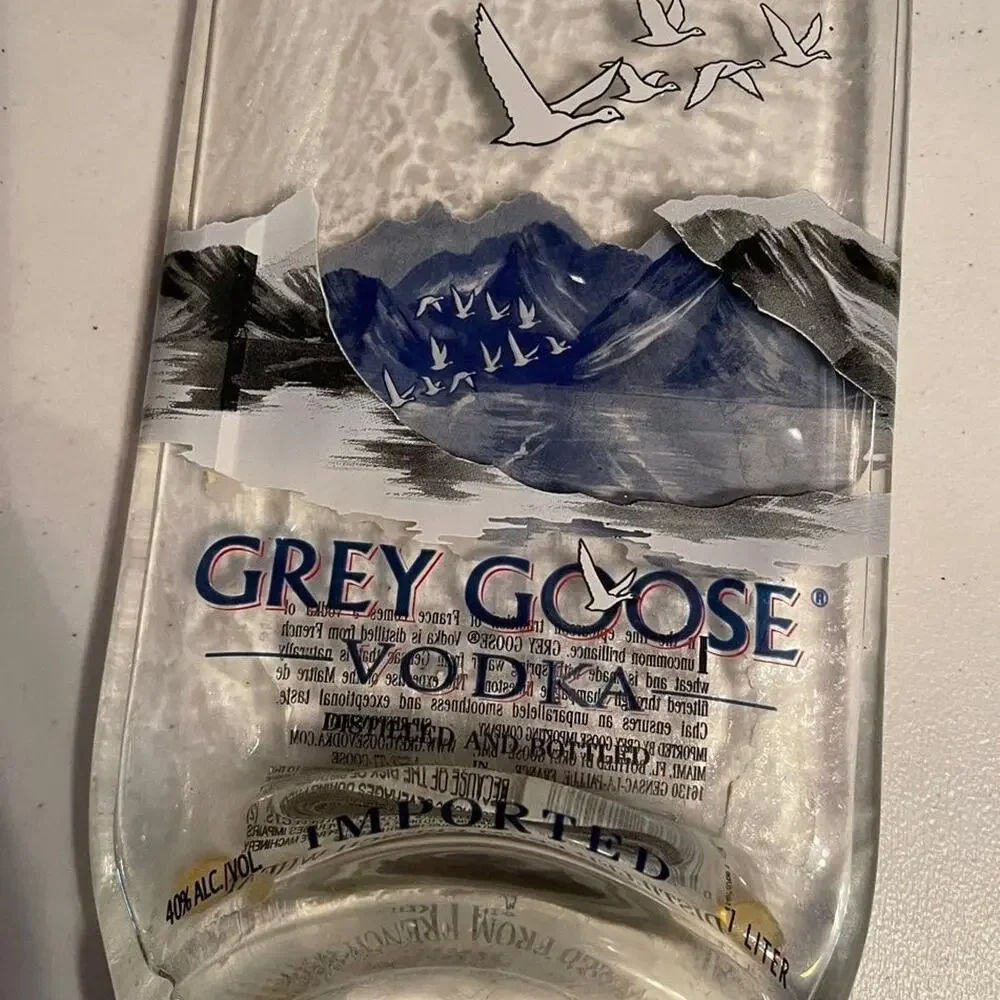 Grey Goose vodka bottle cheese tray 13-1/2